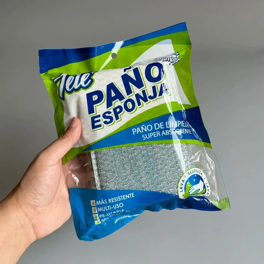 厨房洗碗海绵擦家用百洁布洗碗巾钢6片装（蒂彩）