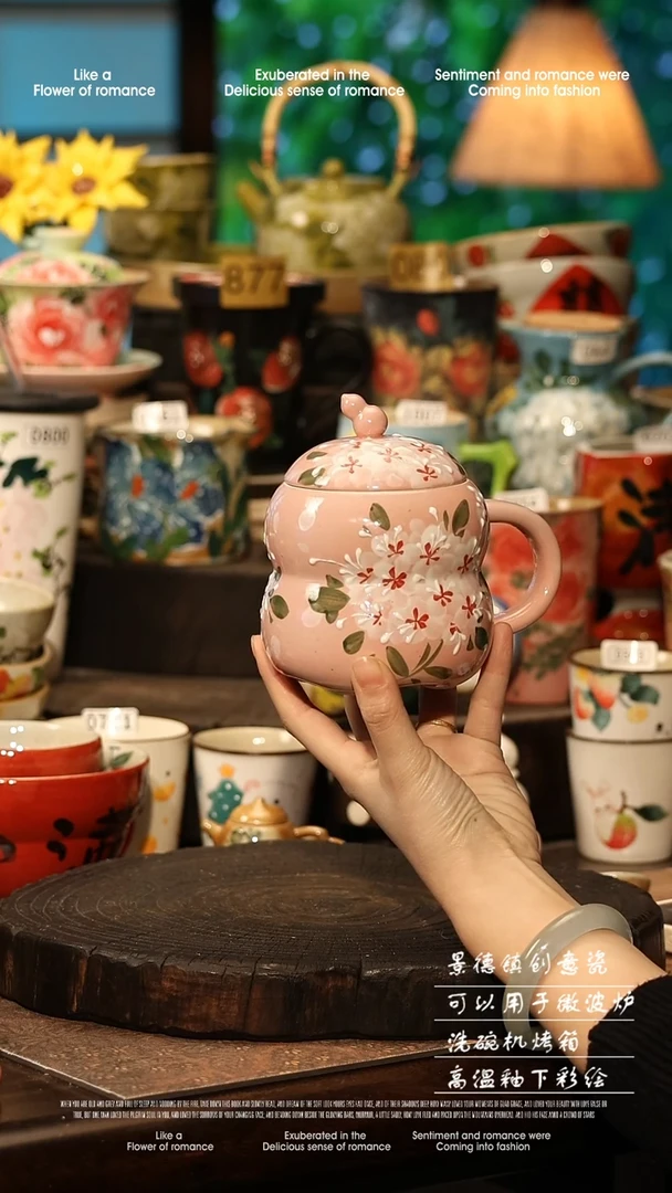 陶瓷景德镇高温釉下彩手工手绘款式