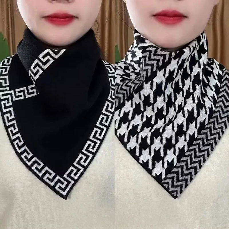 围脖新款尚时绒布秋冬季护颈韩版防寒百搭脖套保暖气质三角围巾