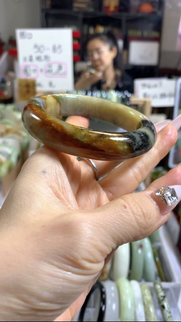 未镶嵌岫玉手镯24 57+