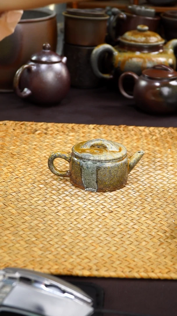 茶壶紫砂纯自然紫砂柴烧