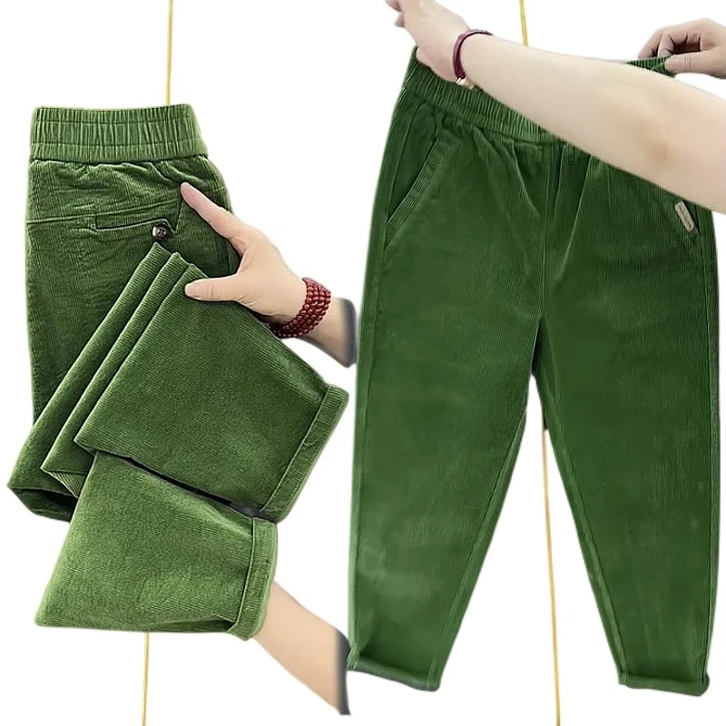 纯色时尚萝卜裤2024秋冬新款宽松遮肉洋气百搭休闲哈伦裤老爹裤女