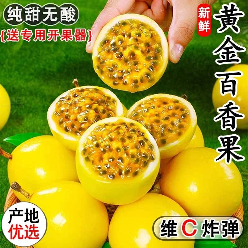 正宗广西钦蜜9号百香果源头产地现摘直发爆甜多汁TMM【赠送开果器】