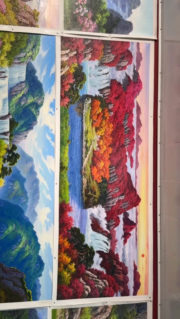 油画【32号】约2.2米丨朝鲜原创纯手绘孤品油画丨带装裱