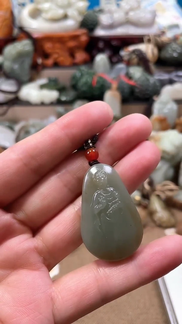 和田玉未镶嵌挂件0001