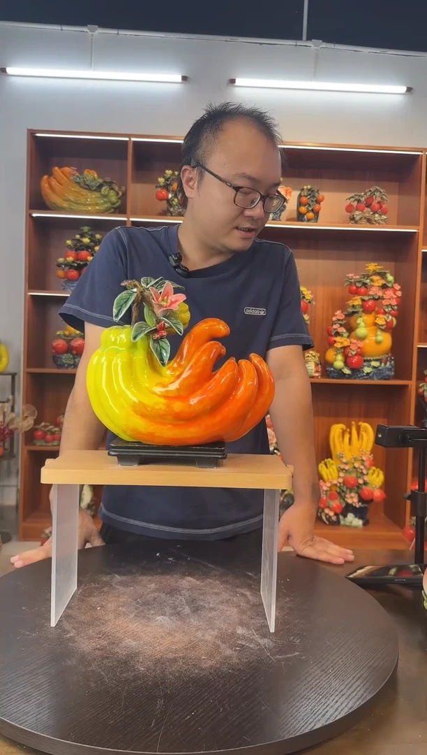 陶瓷得心应手佛手摆件