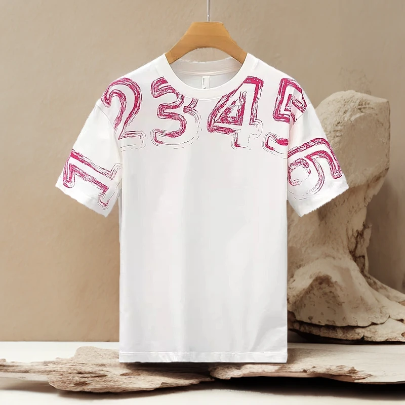 轻奢痞帅慵懒风潮牌炸街男装高级感短袖t恤男生男款爆款2025新款