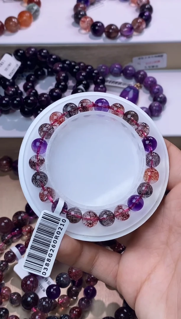 【闪购商品】水晶手链未镶嵌黑加仑超七8m+