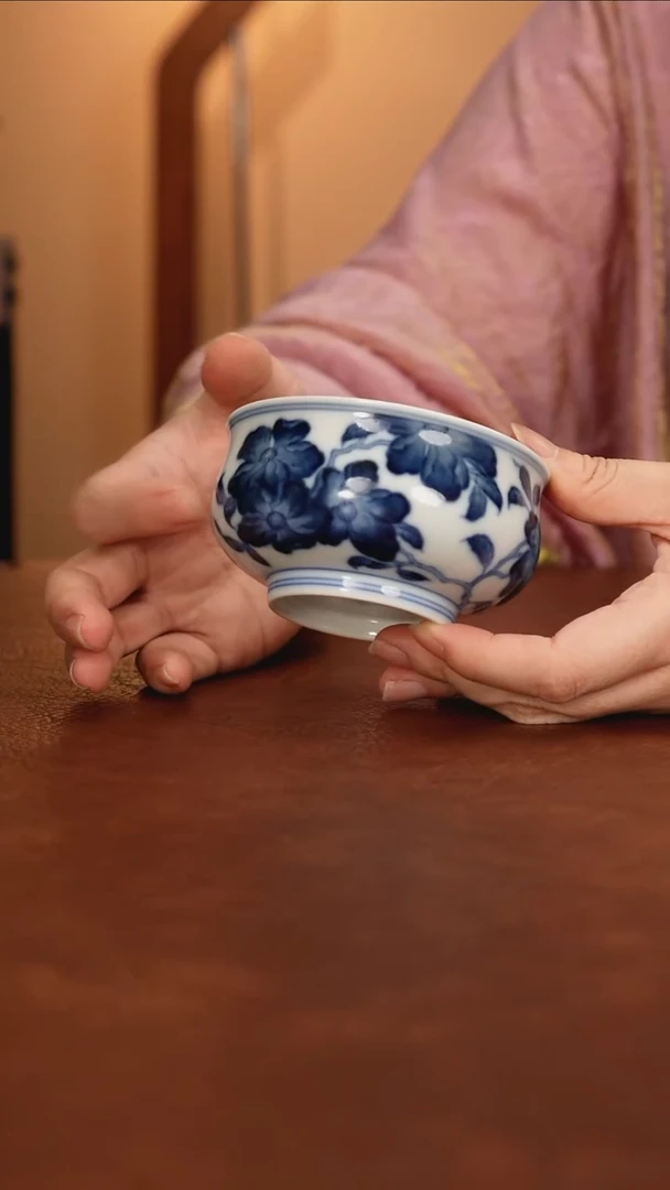 K*7景德镇瓷器，青花瓷手绘茶具~