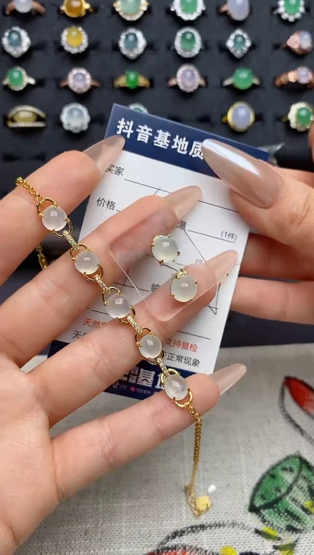 银S925镶嵌戒指翡翠.