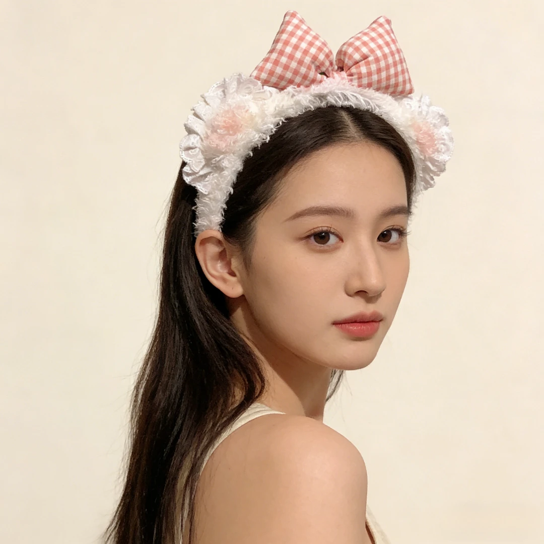 韩版卡哇伊可爱少女头扣秋冬毛绒卡通发箍甜美女生压发洗脸头箍