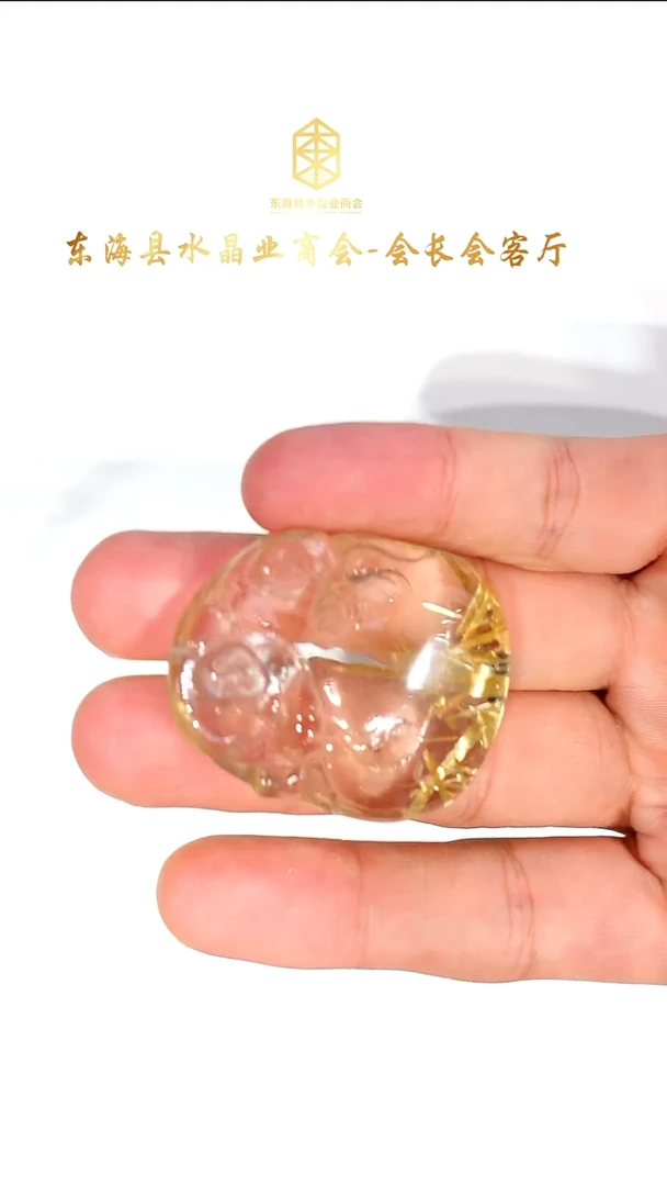 未镶嵌珠宝半成品水晶钛晶水晶雕刻件
