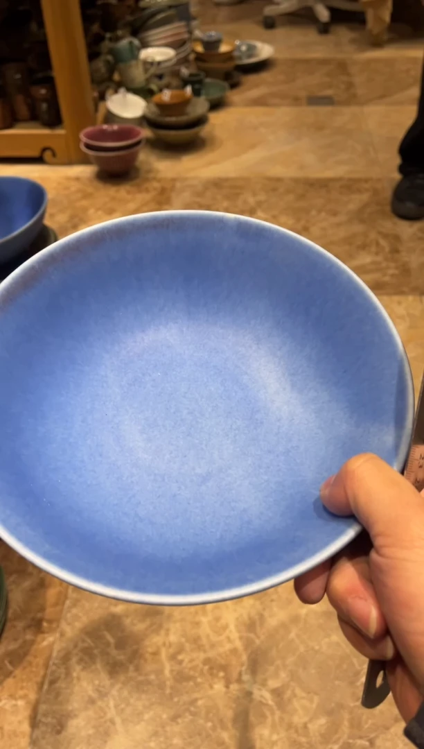 【闪购商品】瓷片840 微瑕蓝色的锅盘1个