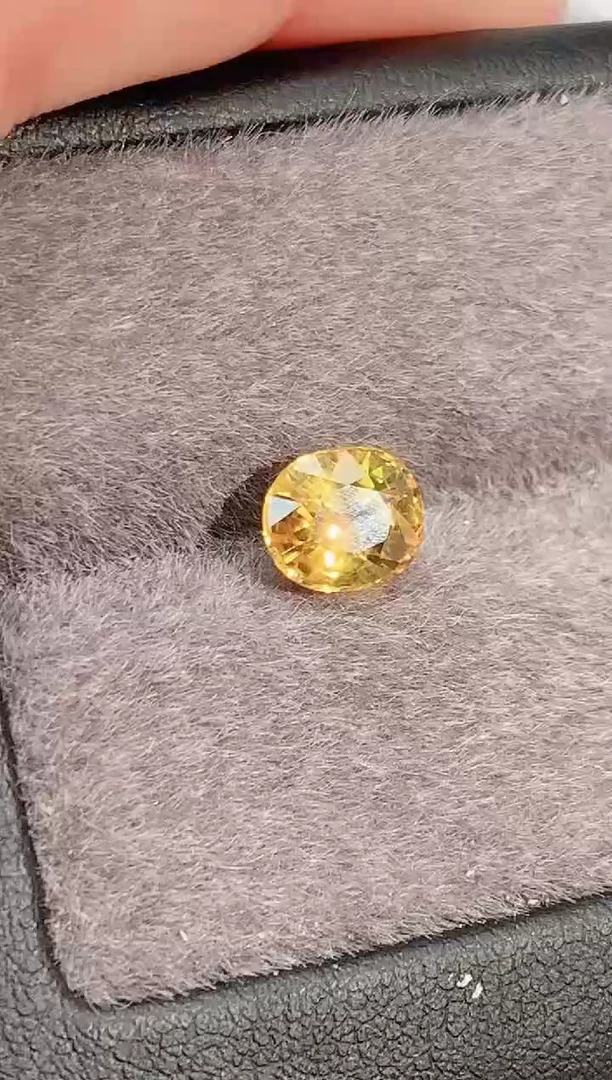 裸石蓝宝石2.7-2690天然金丝雀蓝宝石