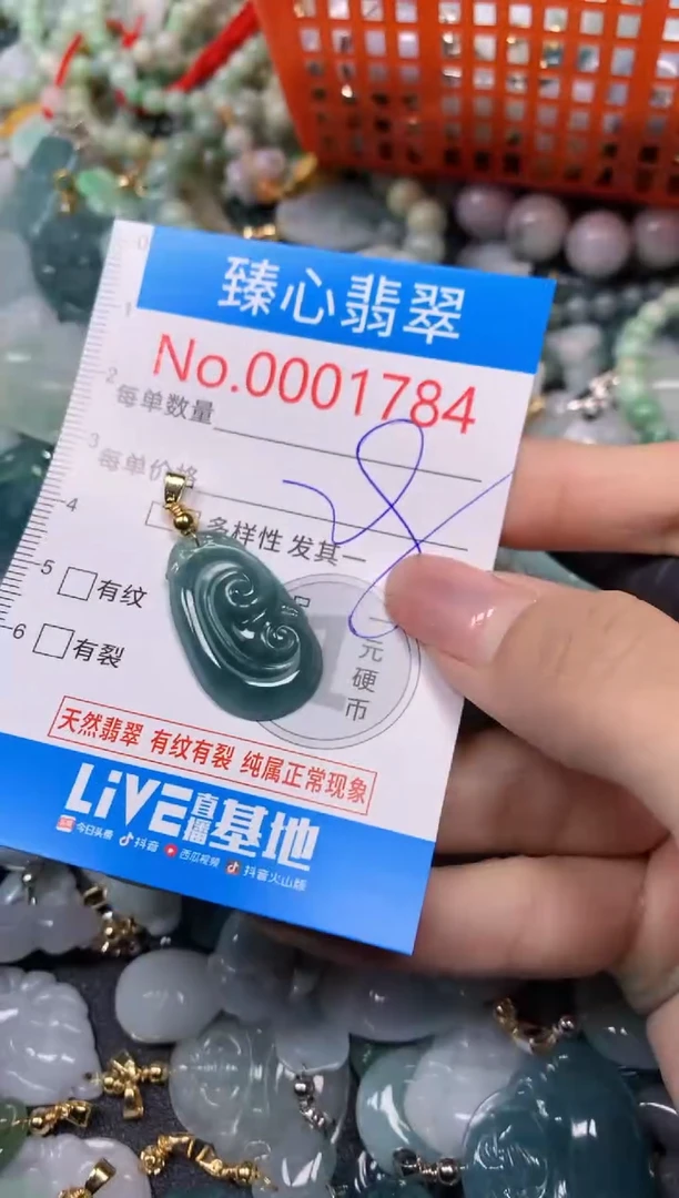 【闪购商品】翡翠颈饰未镶嵌含绳0001784