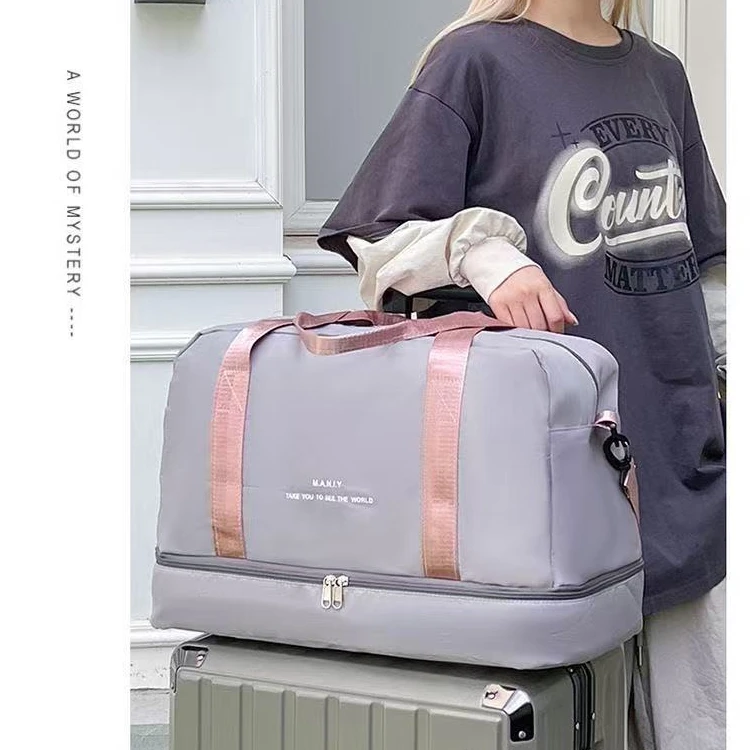 S独立分区单肩包收纳袋套拉杆收纳包运动包健身旅行包行李包女包