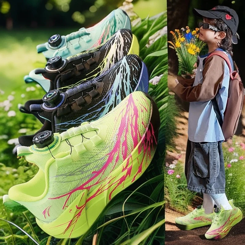 Abckids休闲训练防滑运动夏季男鞋女鞋透气耐磨学生儿童兰知春序