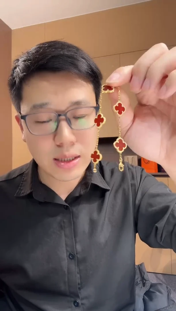 【闪购商品】玛瑙/玉髓手链18K金镶嵌红色k黄，五花手链GHJ，25版