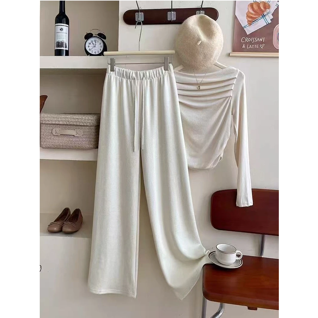 加绒糯米裤新品休闲裤 宽松运动加绒加厚百搭时尚抽绳9901