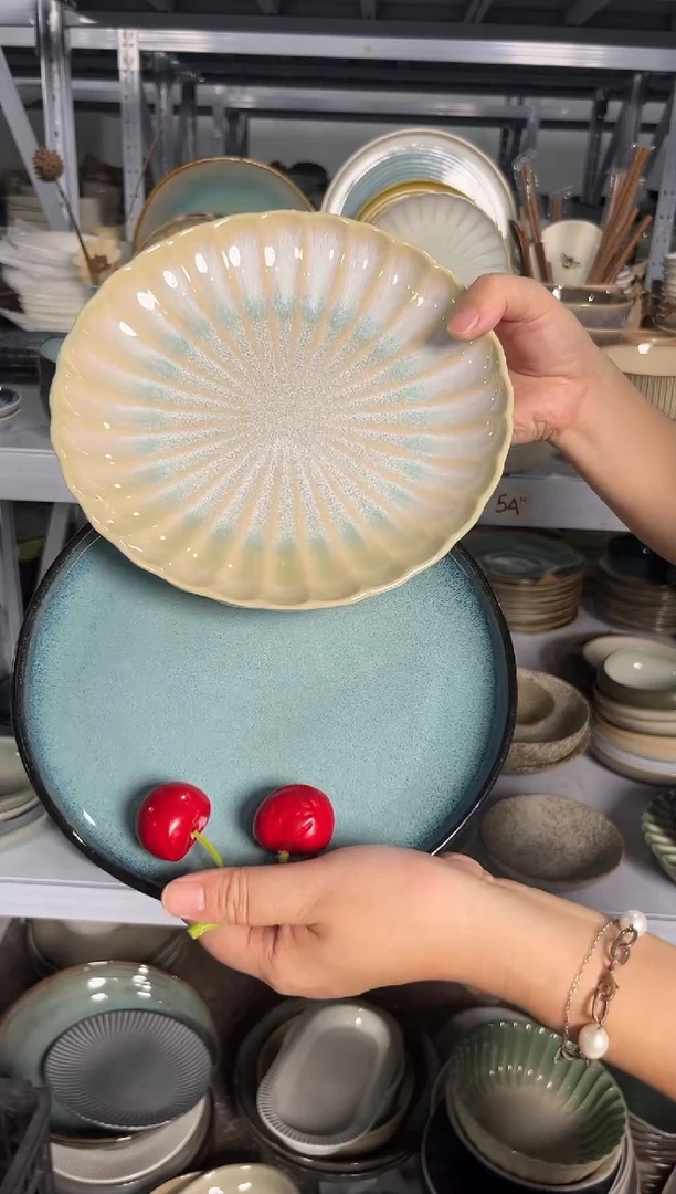 陶瓷外贸尾货瑕疵满20包邮X2 小盘组合