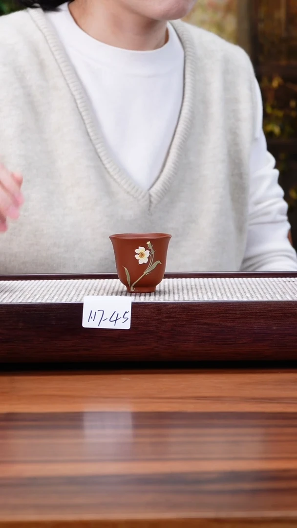 【闪购商品】紫砂茶壶1.17-45 朱泥 泥绘 主人杯