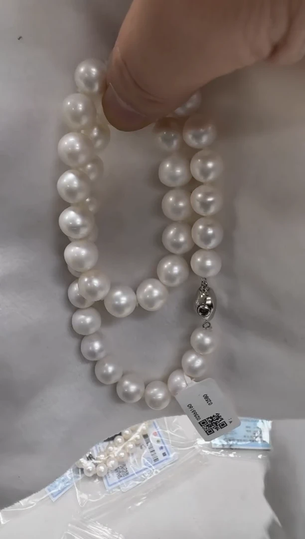 【闪购商品】淡水珍珠项链银S925镶嵌11mm