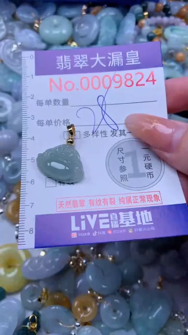 翡翠未镶嵌吊坠(不含链)9824