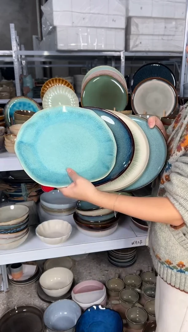 陶瓷外贸尾货瑕疵满20包邮X4 大盘10.5英寸