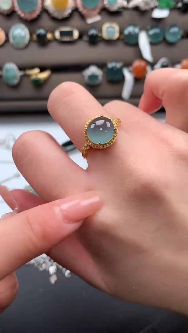 【闪购商品】翡翠戒指银S925镶嵌51241