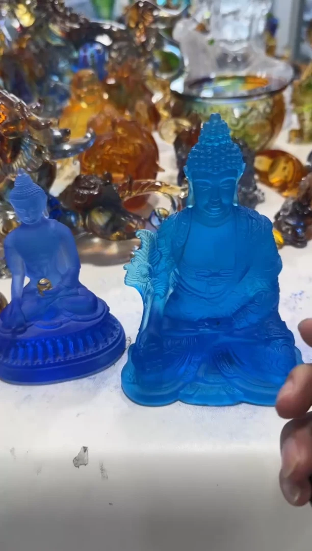 手工艺品琉璃232 古法琉璃 药师 微瑕介意勿拍 不退不换