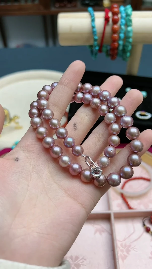 【闪购商品】淡水珍珠项链银S925镶嵌珍珠9+mm项链*1 ZD