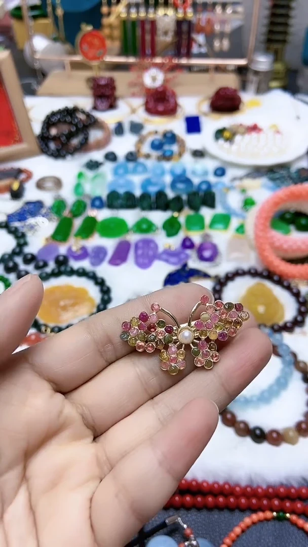 【闪购商品】西瓜碧玺发饰未镶嵌A25