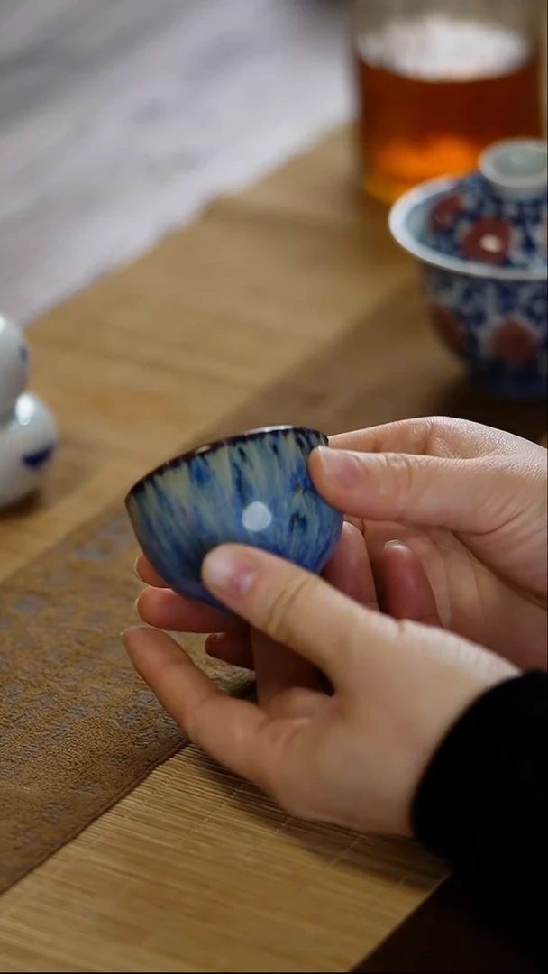 瓷景德镇纯手工窑变主人杯