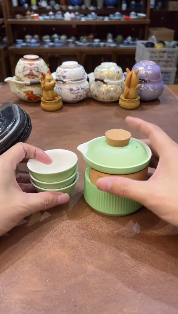 真的很便宜会开片的旅行茶具