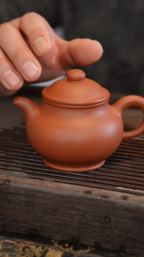 茶杯紫砂原矿手工制作红清水260毫升