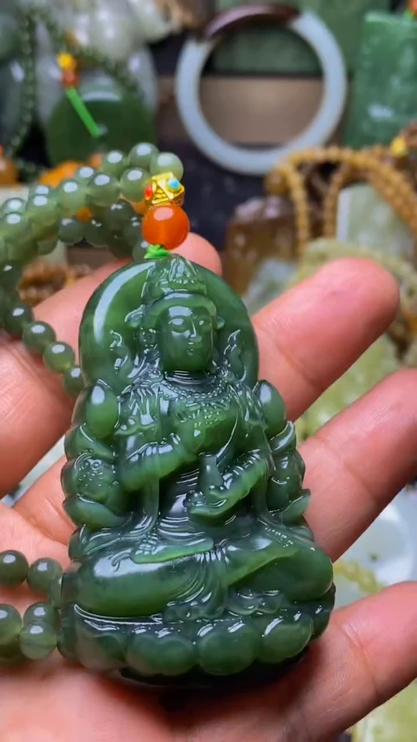 未镶嵌和田玉挂件华***人1