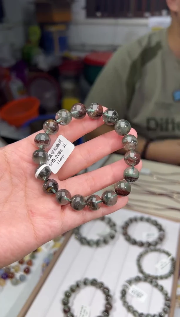 未镶嵌手串水晶红绿幽灵半盆11多样性发其一