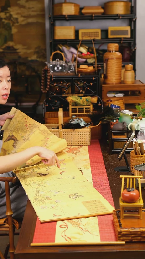 H**E微瑕单面百蝶茶席180*30处理不接受退换