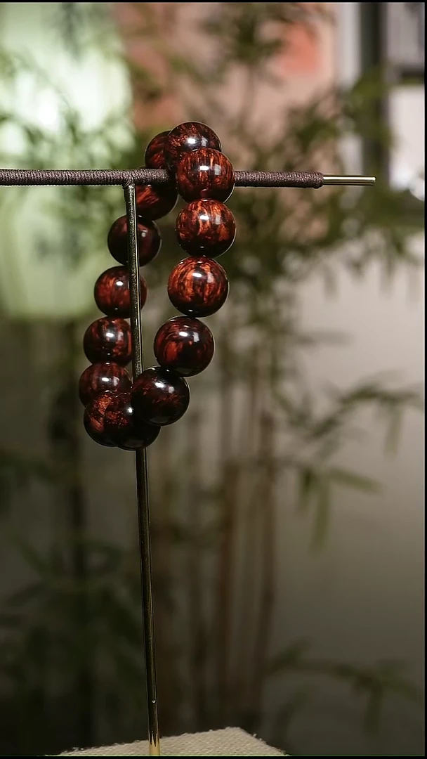 降真香手串/手链海南红降1.6cm爆满芝麻