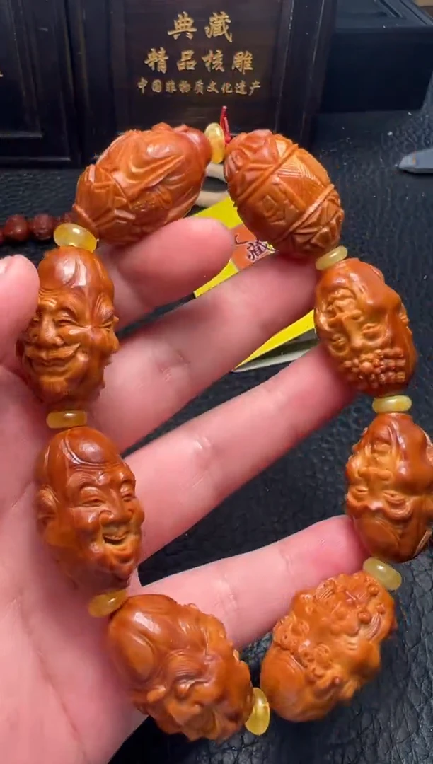 手串/手链橄榄核回血须梦再三面十八罗汉手串