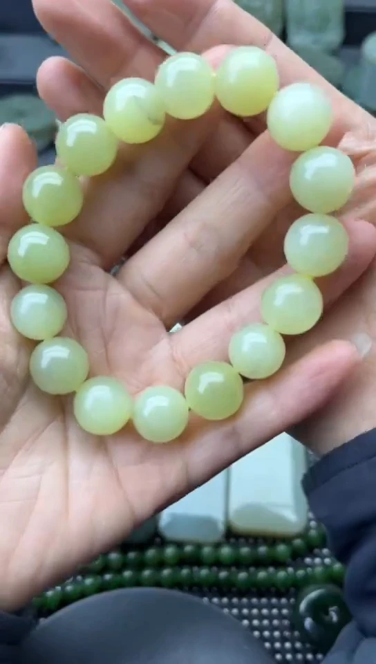 未镶嵌和田玉珠宝半成品手串