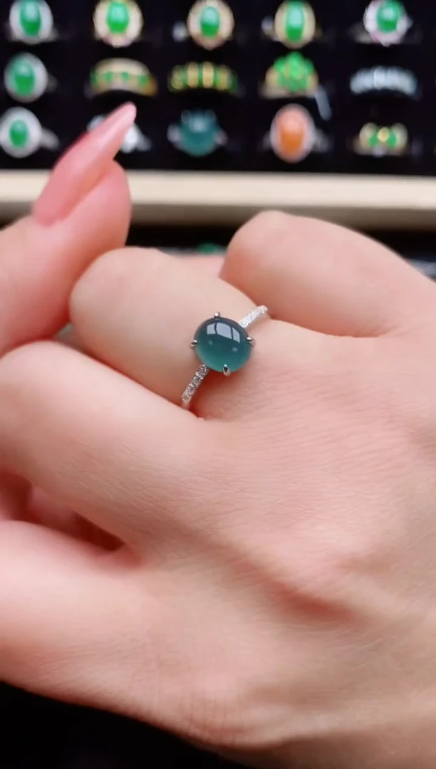 【闪购商品】翡翠戒指银S925镶嵌32231