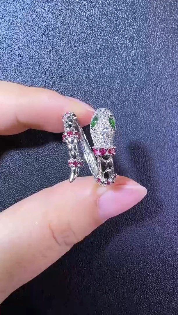 翡翠戒指银S925镶嵌戒指