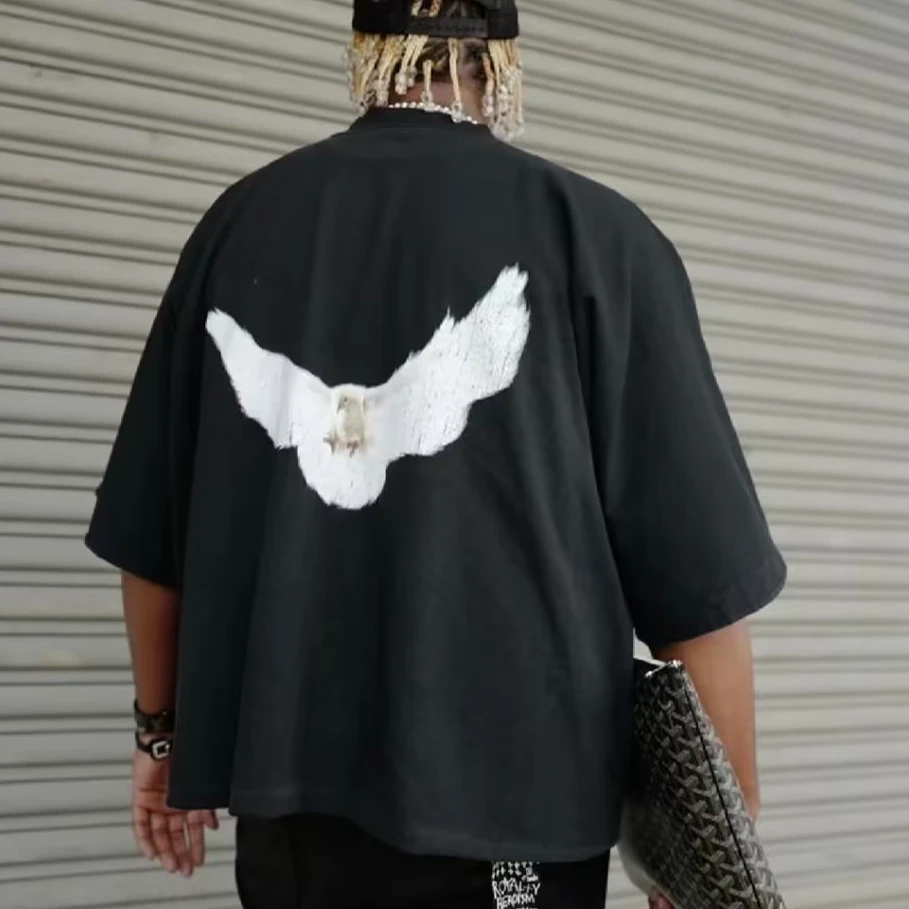 YEZZY 三方联名 和平鸽 五分袖短袖