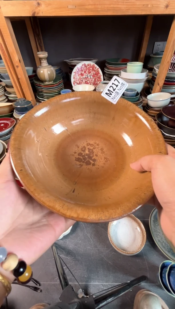 瓷片贝*马m217棕色异型盘
