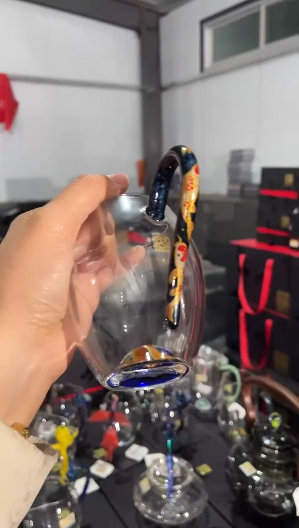 【闪购商品】晶焱大漆云鱼公道黄水母