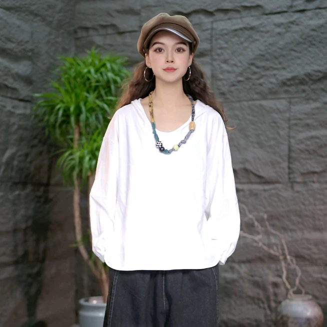 【连帽卫衣】纯色百搭秋款女装长袖2025新款带帽卫衣