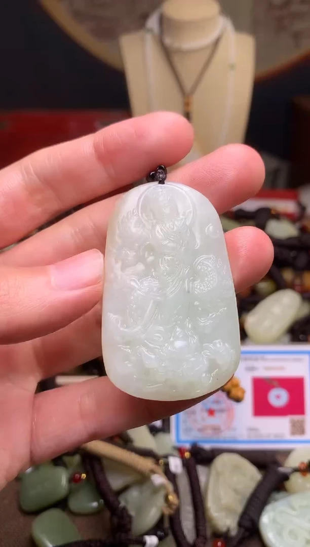 颈饰未镶嵌和田玉新疆料青海料清水和田玉吊坠