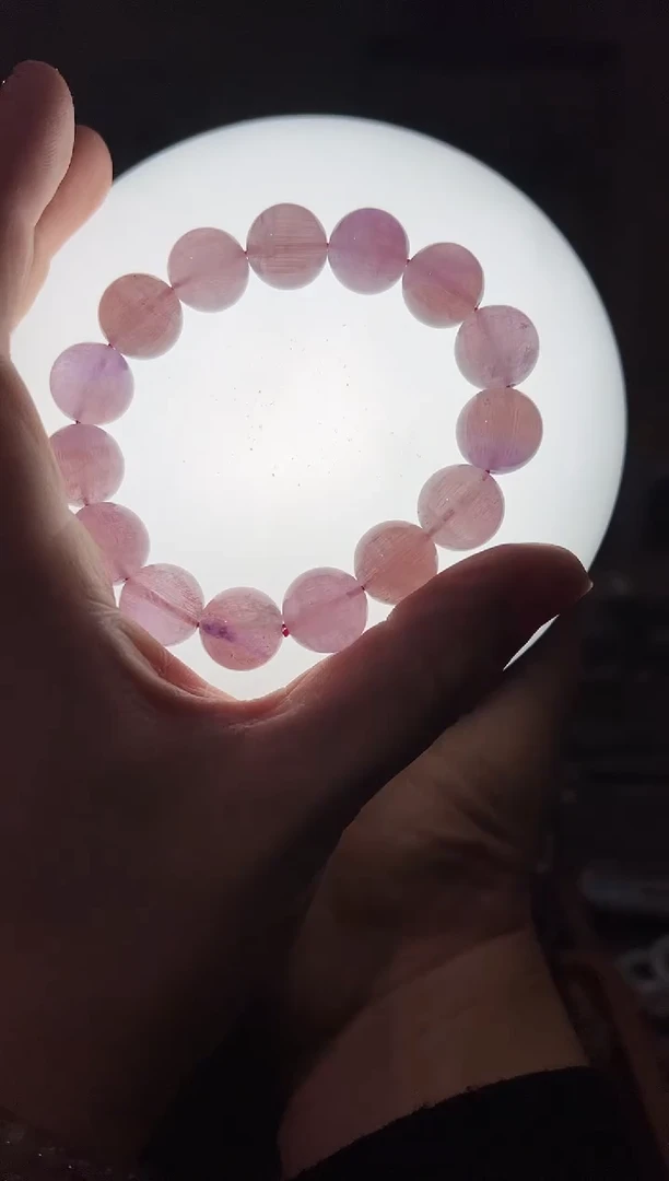 【闪购商品】水晶手串未镶嵌14+mm粉超七手串（多样性发其一）