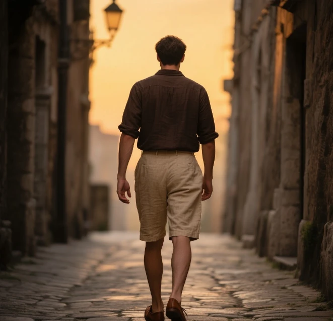 【MT专属-3号链接】夏季松弛老钱风男士亚麻慵懒休闲长裤-M6801